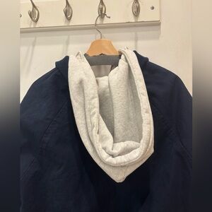 Brandy Melville Navy and Gray Zip Up Hoodie
